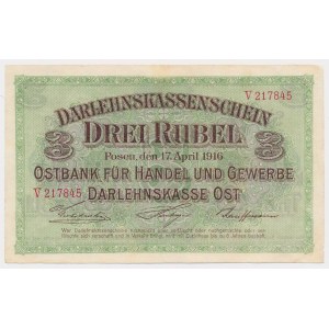 Poznan, 3 rubli 1916 - V