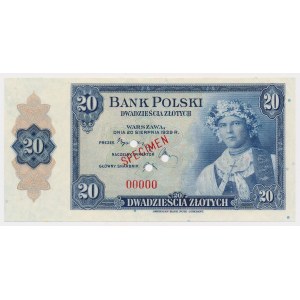 ABNCo, 20 gold 1939 - SPECIMEN