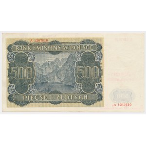 500 zloty 1940 - LONDON FALSIFICATE cl.II