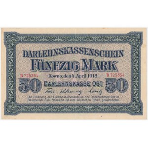 Kaunas, 50 Mark 1918 - B