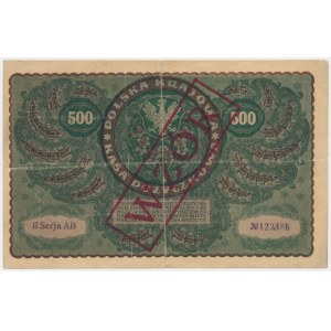 500 mkp 1919 agosto - MODELLO - II Serja AB