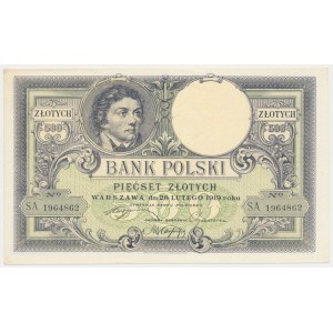 500 Zloty 1919 - niedriger Zähler