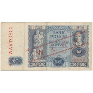 20 zloty 1936 - with a later, false imprint MODEL