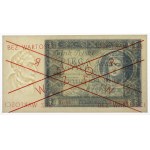 5 zloty 1930 - Ser.BX - later overprinted MODEL so called Kaminski pattern.