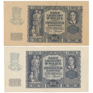 20 gold 1940 - without series and numbering (2pcs)