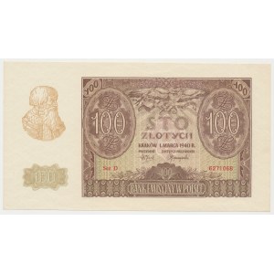 100 gold 1940 - Ser.D
