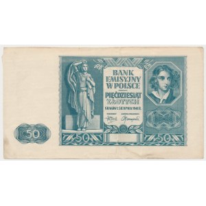 50 złotych 1941 - bez serii i numeru i poddruku