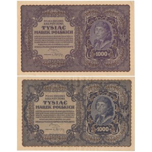 1,000 mkp 1919 August - two varieties (2pcs)