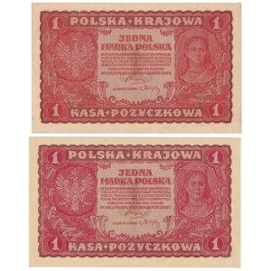 1 mkp 1919 srpen - dvě odrůdy (2ks)
