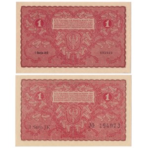1 mkp 1919 srpen - dvě odrůdy (2ks)
