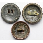 Legion buttons and Warsaw Gubernia buttons - set (3pcs)