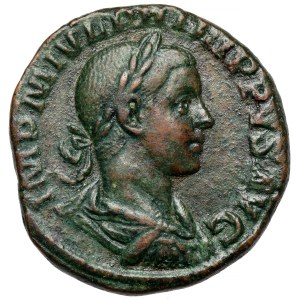 Philip II, Son of Philip I of Arabia (247-249 AD) Sesterc, Rome - rare