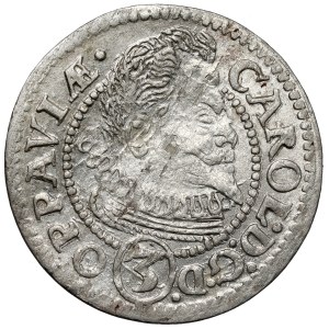 Silesia, Karl von Liechtenstein, 3 krajcars 1614 BH, Opava
