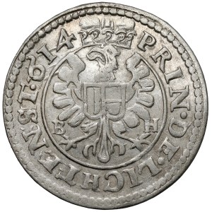 Silesia, Karl von Liechtenstein, 3 krajcars 1614 BH, Opava
