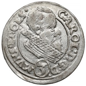 Silesia, Charles II, 3 krajcary 1614 HT, Olesnica - Tuchmana