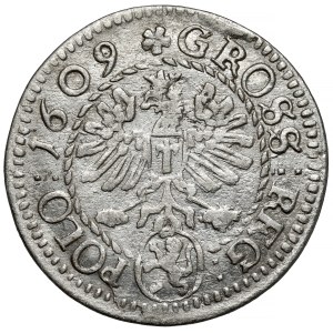 Sigismund III Vasa, Cracow 1609 penny - Lewart - small lily