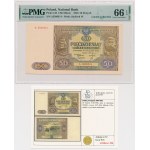 50 zloty 1946 - small letter - A - ex.Lucow
