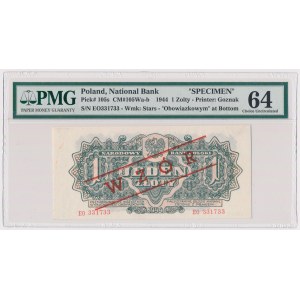 1 zlotý 1944 ...owym - EO - s potiskem MODEL