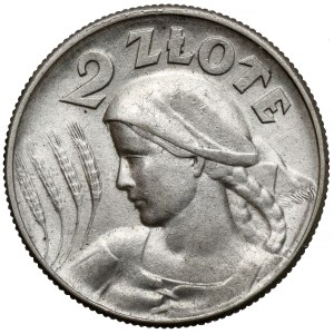 Kobieta i kłosy 2 złote 1925 z kropką, Londyn