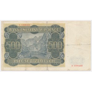 500 zloty 1940 - LONDON FALSEFICTION - unstamped