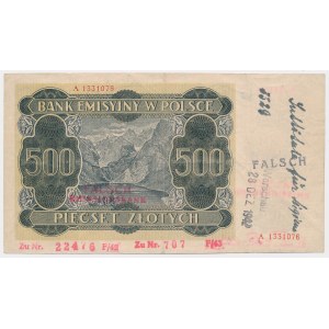 Forgery of the era 500 gold 1940 Highlander - cl.I - rare