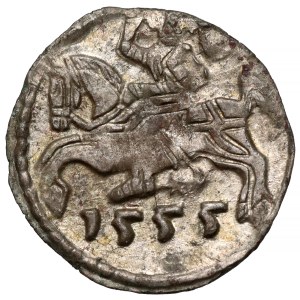Sigismund II Augustus, Vilnius Denarius 1555