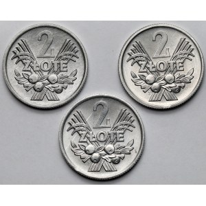 2 zlaté 1972 - sada (3ks)