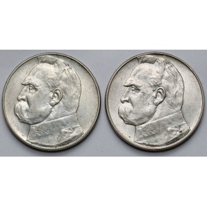 Piłsudski 10 złotych 1936-1939 - zestaw (2szt)