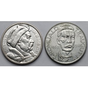 10 zlotých 1933 Sobieski a Traugutt - sada (2ks)