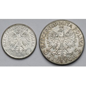 Head of a Woman 2-5 gold 1934 - set (2pcs)