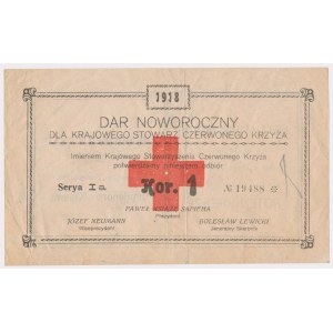 Dar Noworoczny dla Krajowego Stowarz. Czerwonego Krzyża, 1 Korona 1918