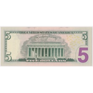 USA, 5 Dollars 2021 - QB 77767777B - a nice number