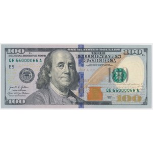 USA, 100 dolárov 2021 - QE 66000066 A - radar