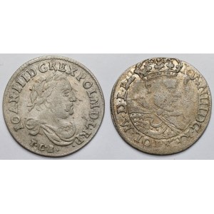Jan III Sobieski, Szóstak Kraków 1682 i Bydgoszcz 1683 - zestaw (2szt)
