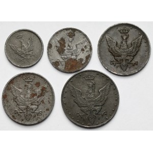 Königreich Polen, 1-20 Fechten 1917-1918 - Satz (5 St.)