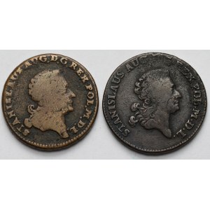 Poniatowski, Trojaki 1767 PRUSKI i 1775 Warszawa - zestaw (2szt)