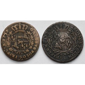 Poniatowski, Trojaki 1767 PRUSKI i 1775 Warszawa - zestaw (2szt)