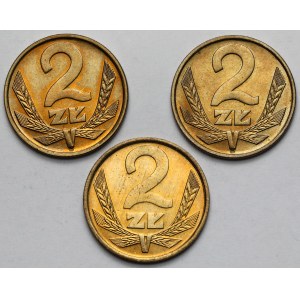 2 gold 1978 (no mark) and 1979 - set (3pcs)