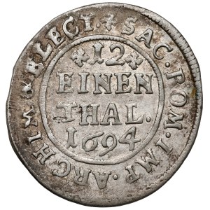 Saksonia, Johann Georg IV, 1/12 talara 1694 EPH