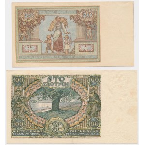 20 zloty 1931 and 100 zloty 1932 - set (2pcs)