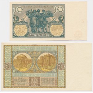10 i 50 zł 1929 - zestaw (2szt)