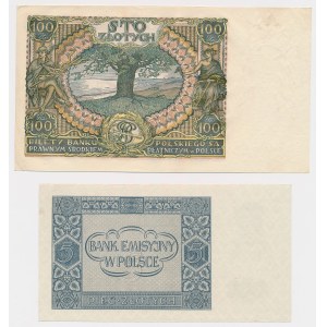 100 zloty 1932 e 5 zloty 1941 - set (2 pezzi)