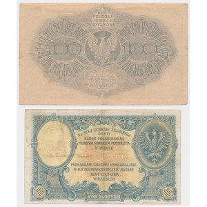 100 mkp 1919 February and 100 zloty 1919 - set (2pcs)