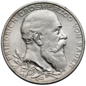 Baden, 2 marks 1902 - 50th anniversary of reign