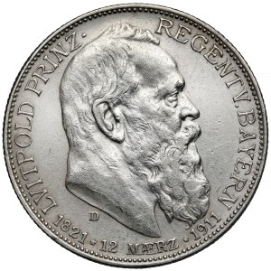 Bavorsko, 2 marky 1911-D - narodeniny