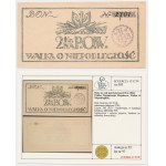 P.O.W. Walka o Niepodległość - Bon na 2 korony 1918 - numer odręcznie - ex.Lucow