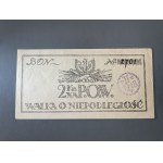 P.O.W. Walka o Niepodległość - Bon na 2 korony 1918 - numer odręcznie - ex.Lucow