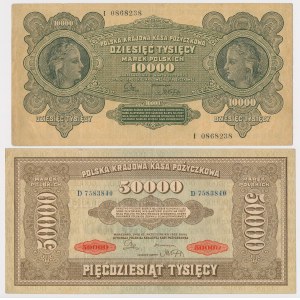 10,000 and 50,000 mkp 1922 - set (2pcs)