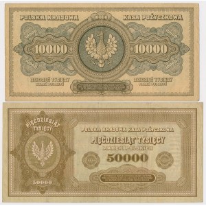 10,000 and 50,000 mkp 1922 - set (2pcs)