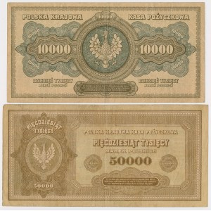 10,000 and 50,000 mkp 1922 - set (2pcs)